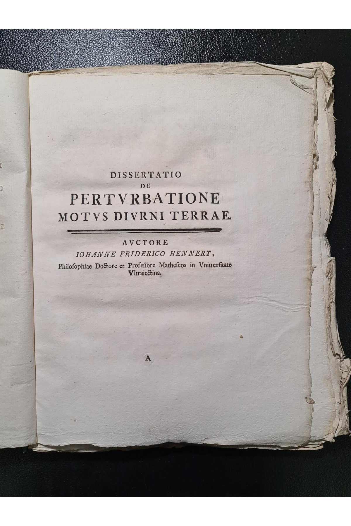 1783 г. Диссертации о равномерности суточного вращения Земли