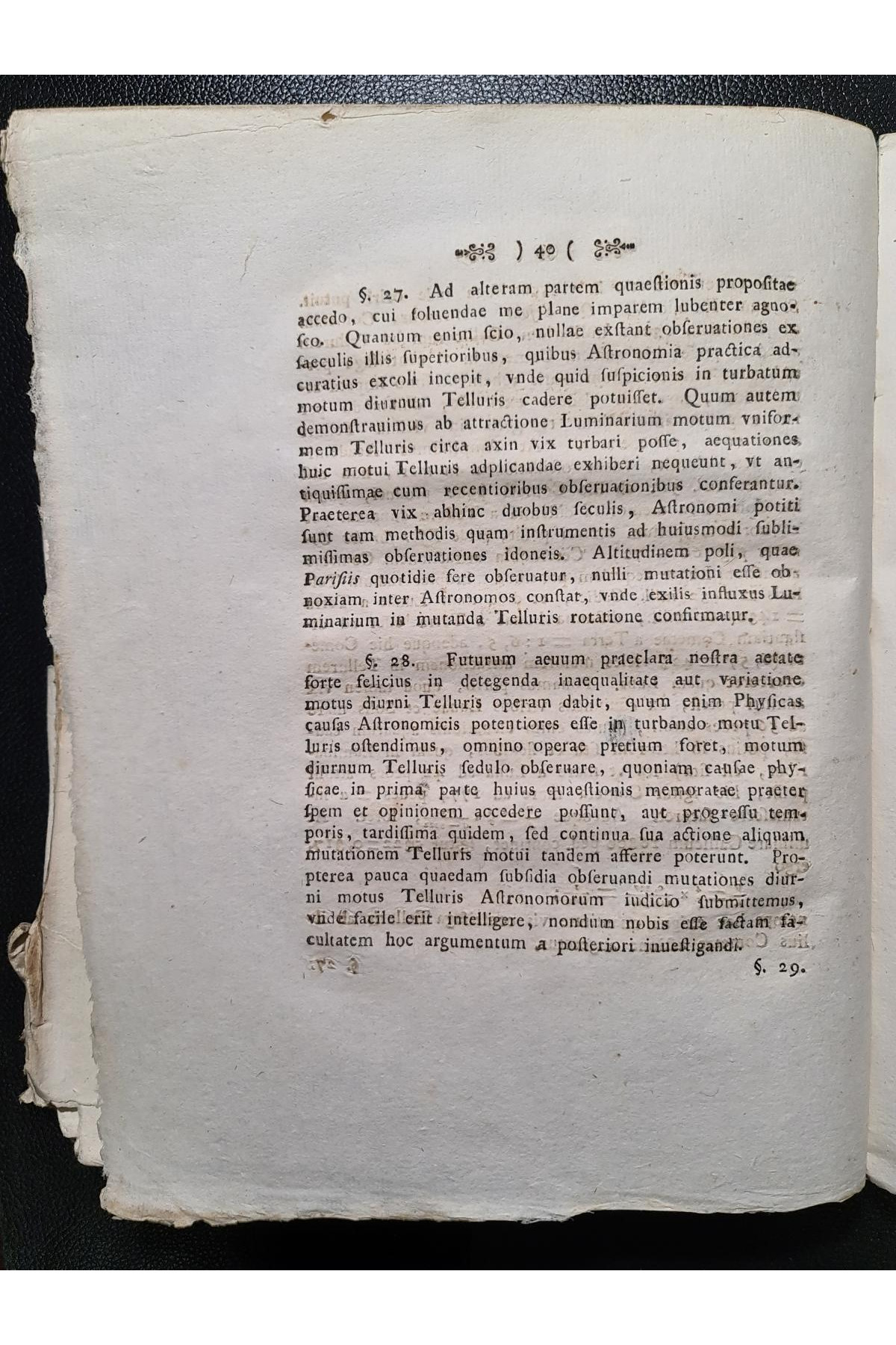 1783 г. Диссертации о равномерности суточного вращения Земли
