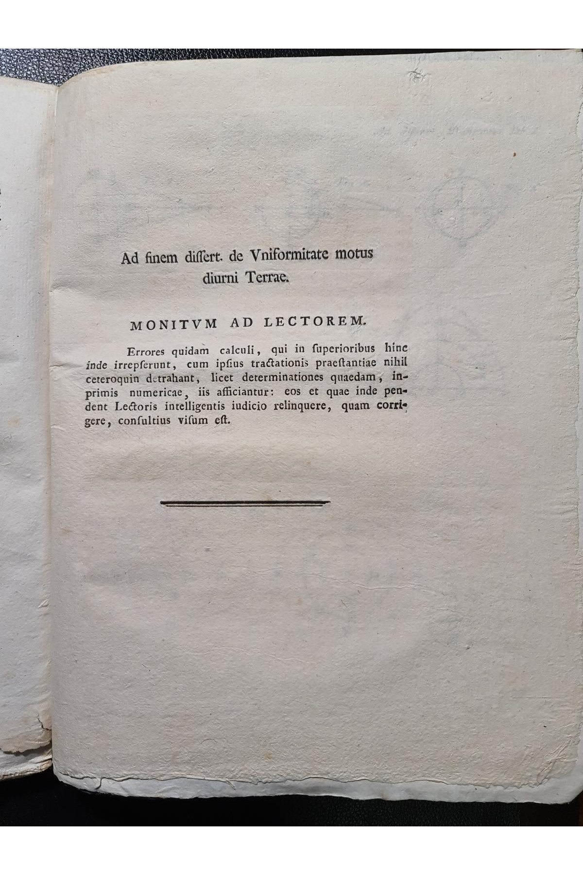 1783 г. Диссертации о равномерности суточного вращения Земли
