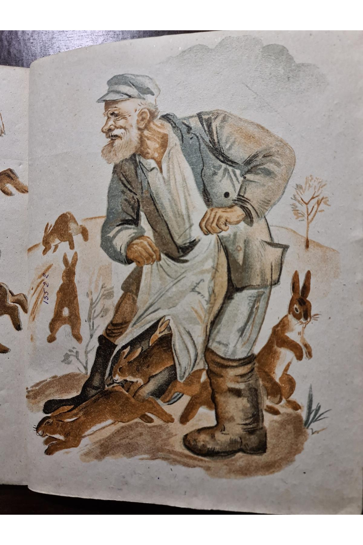 1934 р. Дід мазай та зайці Некрасов. Малюнки Б. Крюкова