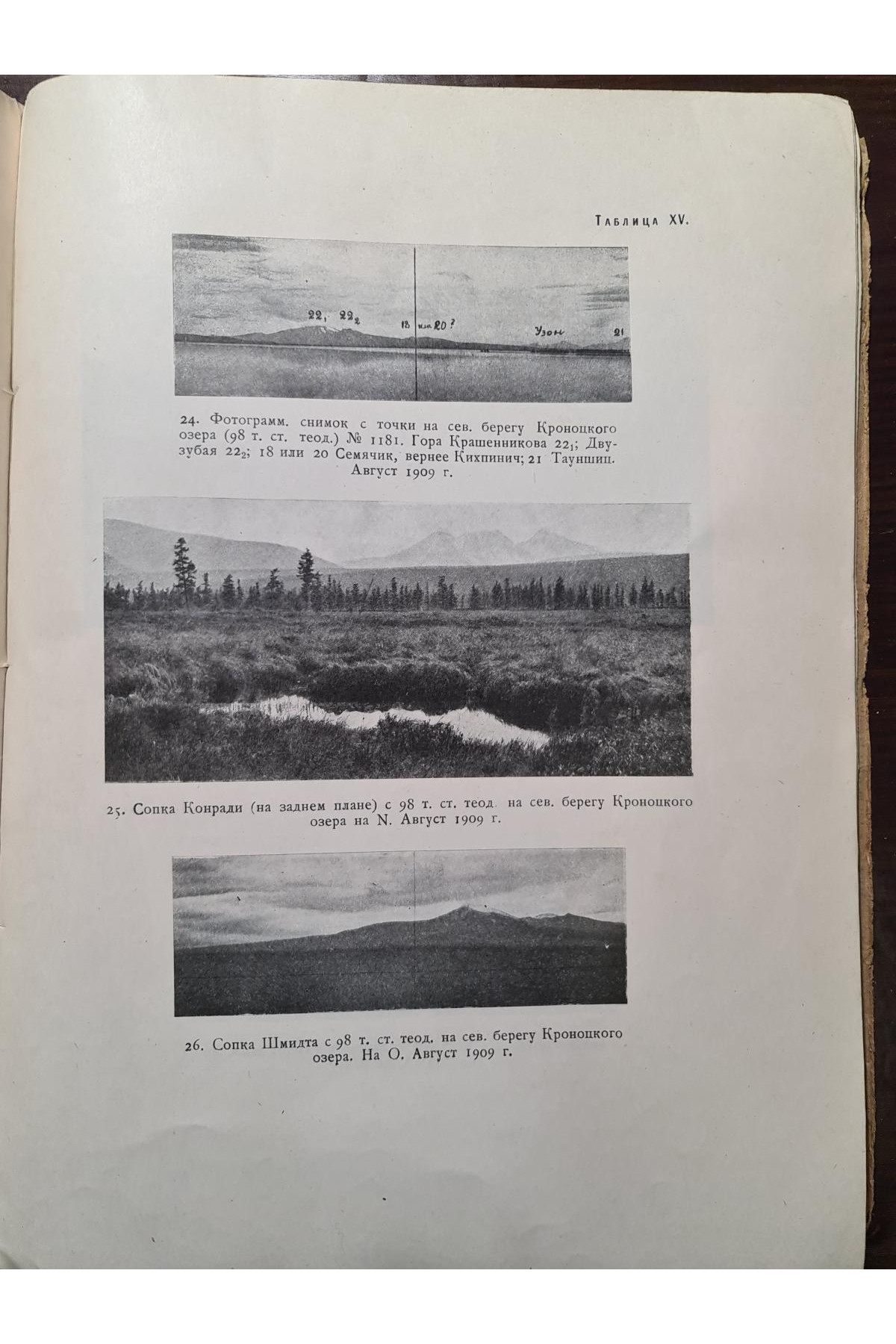 1928 г. Карта вулканов Камчатки