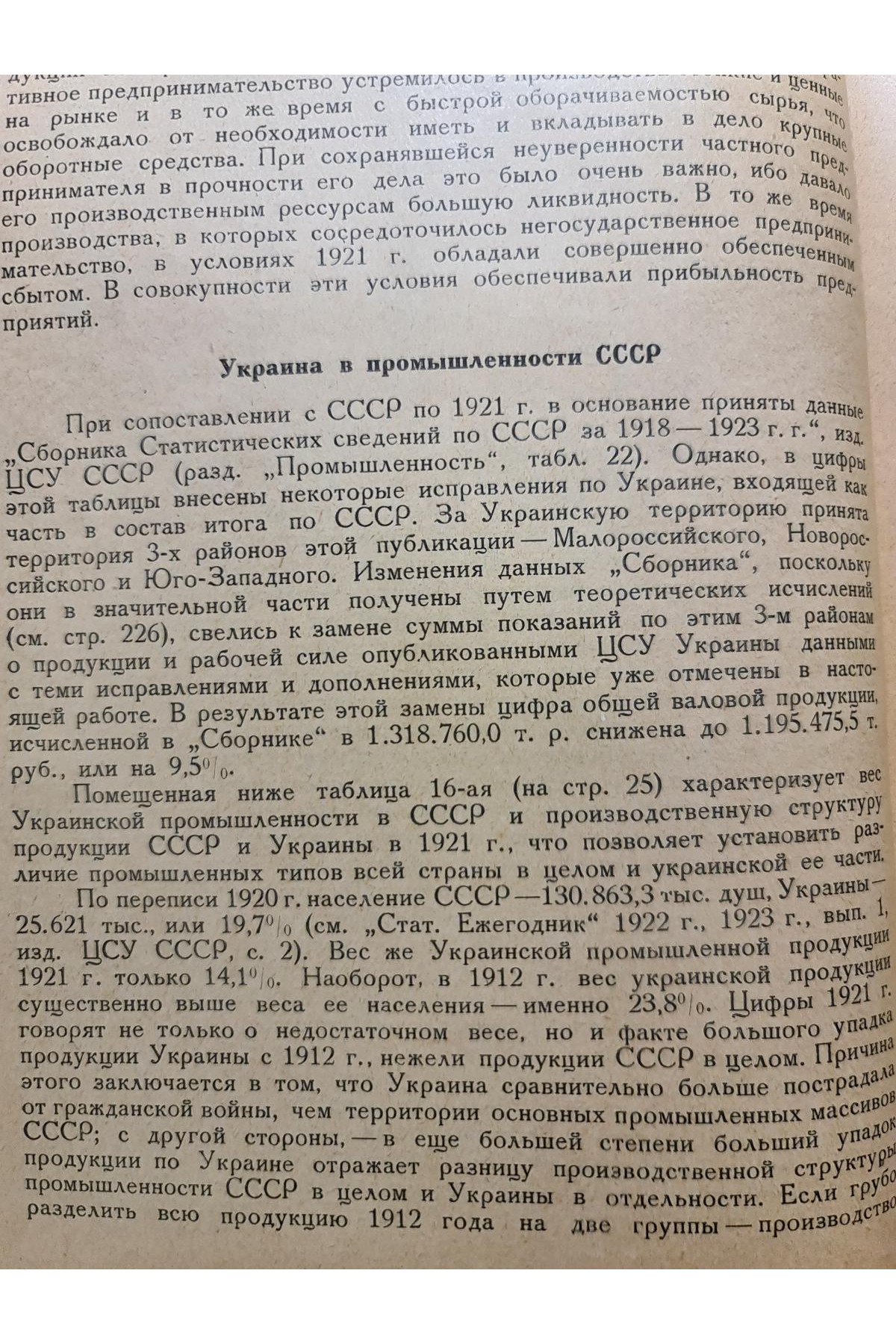 1921 г. Промышленность Украины