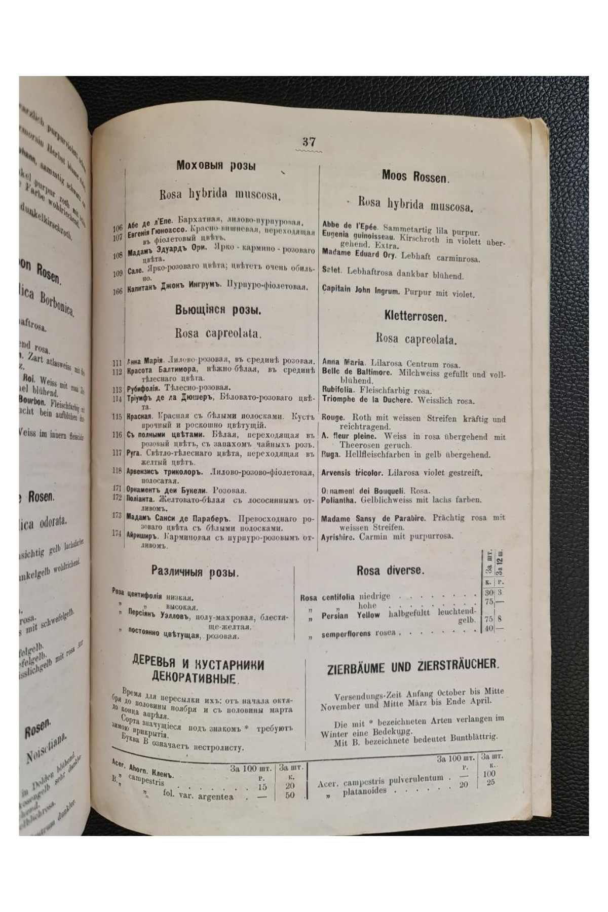 1879 г. Каталог питомника и тепличных растений Конрада Струсса в Киеве (1880-81)