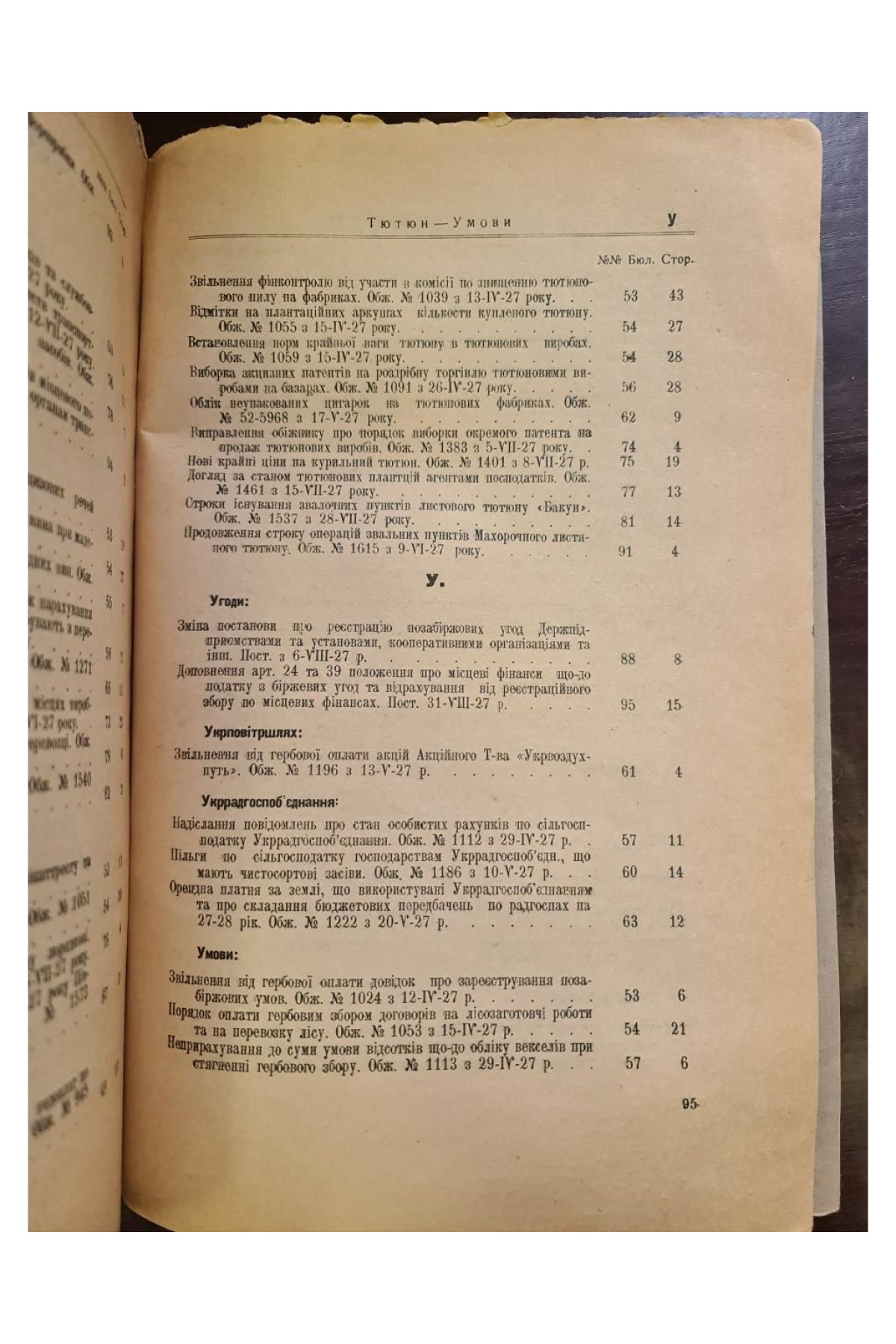 1927 р. Абетковий прикметний покажник