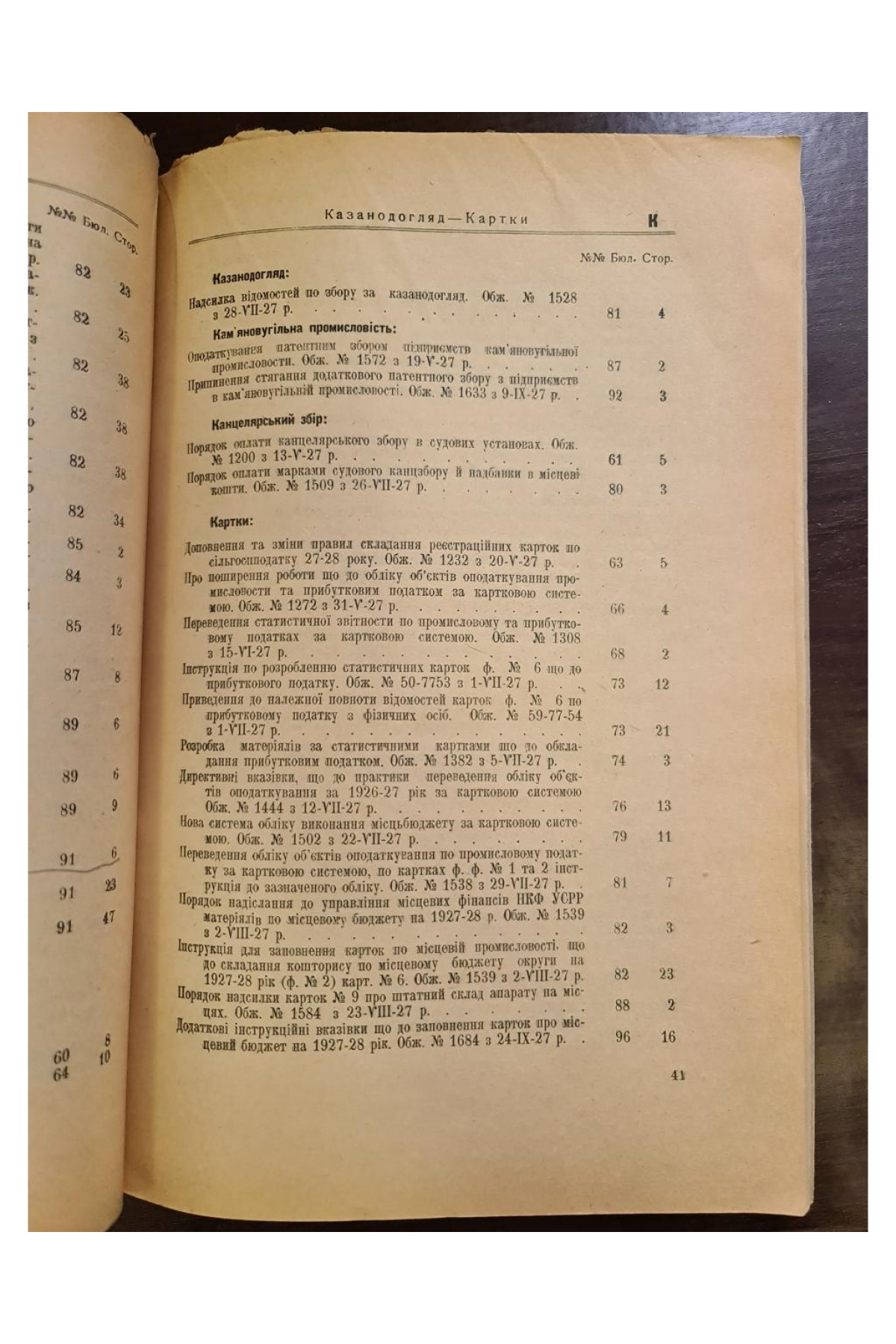  1927 р. Абетковий прикметний покажник
