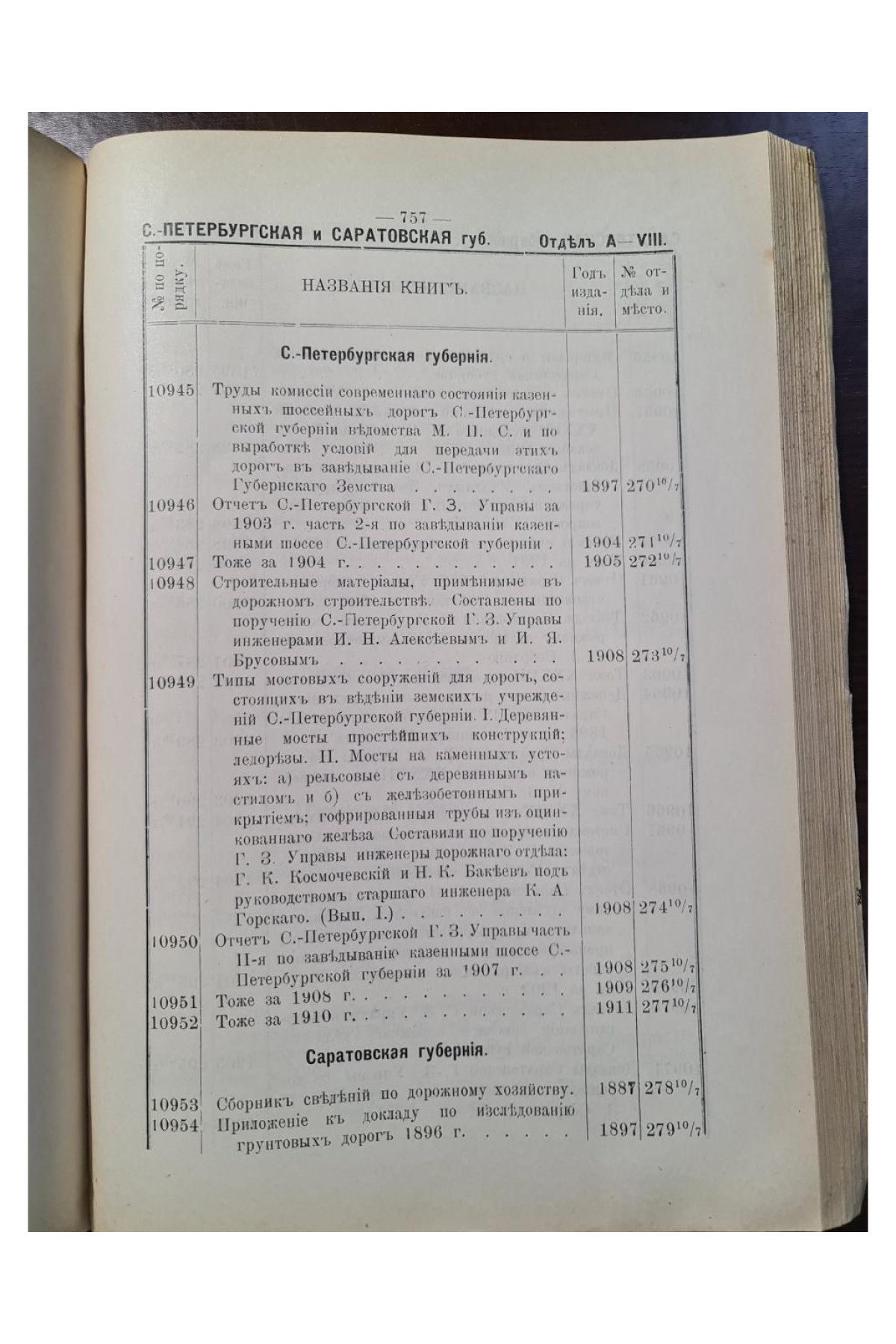 1913 г. Каталог книг библиотеки Губернской земской управы  
